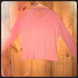 Retro pink- Choker Cut out shirt.